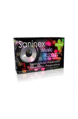 SANINEX PRESERVATIVOS MUSIC PUNTEADO 3UDS - Imagen 1
